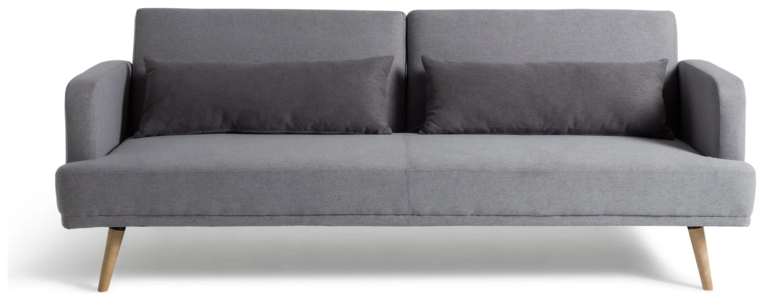 Habitat Andy 3 Seater Fabric Clic Clac Sofa Bed - Grey 1 Habitat Andy 3 Seater Fabric Clic Clac Sofa Bed - Grey