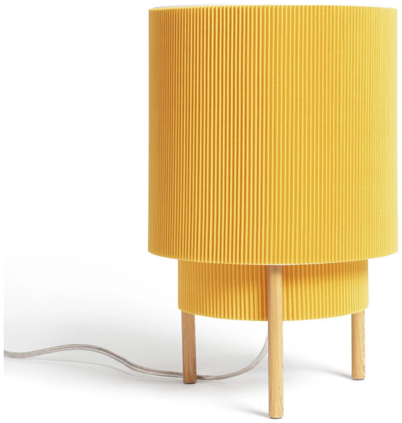 Habitat Mid Century Pleated Column Table Lamp - Yellow 3 Habitat Mid Century Pleated Column Table Lamp - Yellow - Image 3
