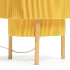 Habitat Mid Century Pleated Column Table Lamp - Yellow 10 Habitat Mid Century Pleated Column Table Lamp - Yellow -Chic Household Items 8180252 R Z003A