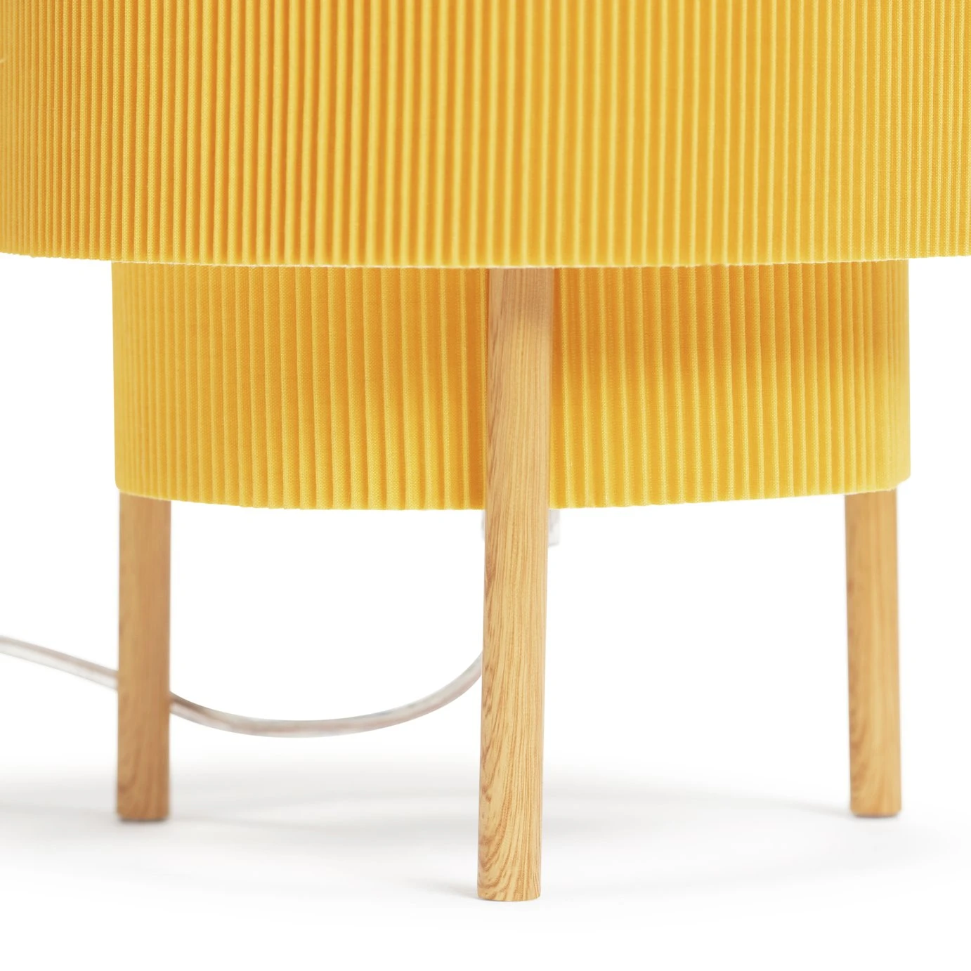 Habitat Mid Century Pleated Column Table Lamp - Yellow 5 Habitat Mid Century Pleated Column Table Lamp - Yellow - Image 5