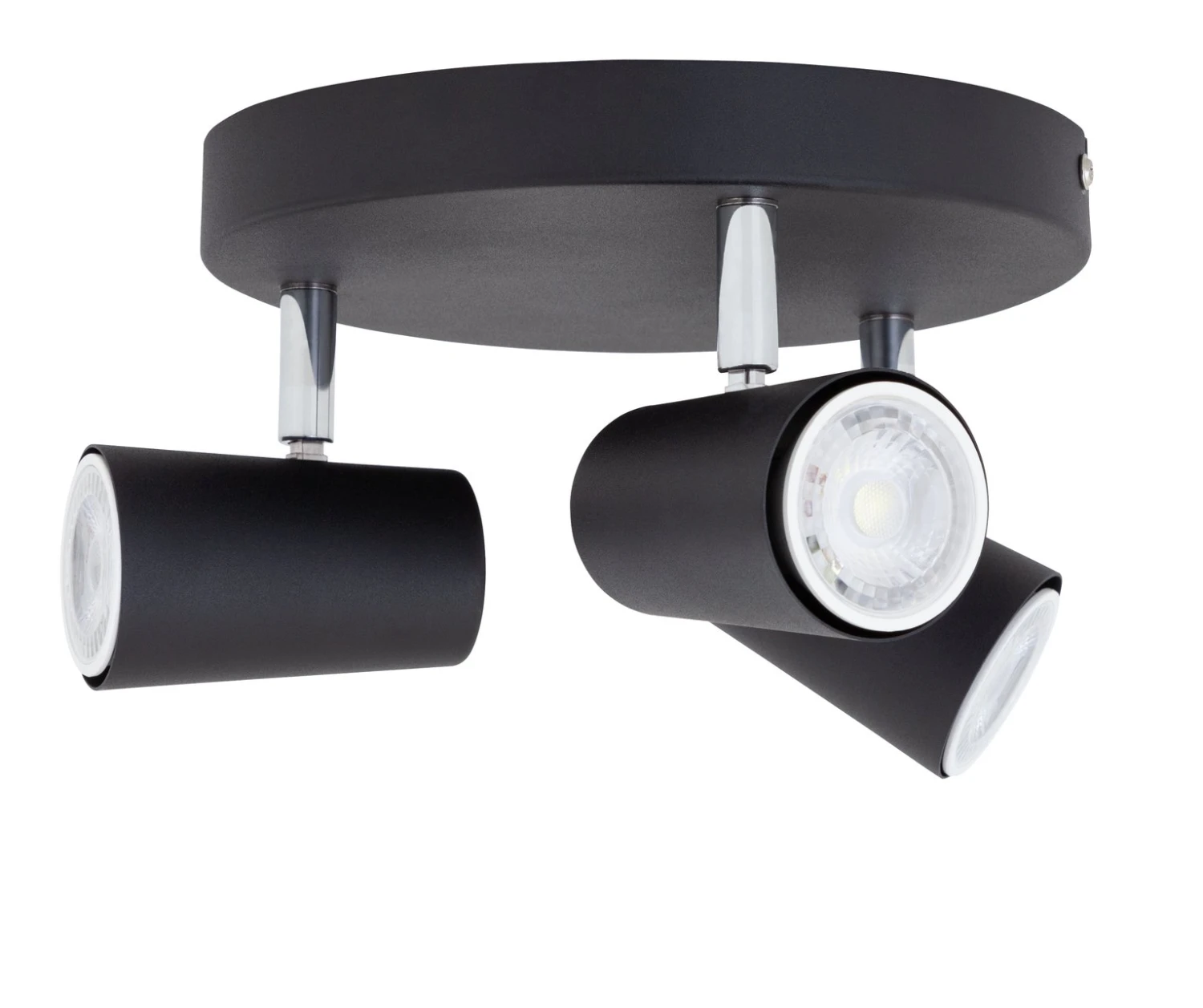 Habitat 3 Light Spotlight Plate - Matt Black 1 Habitat 3 Light Spotlight Plate - Matt Black