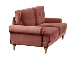 Habitat Vienna Velvet 2 Seater Sofa - Rose -Chic Household Items 8340298 R Z004A
