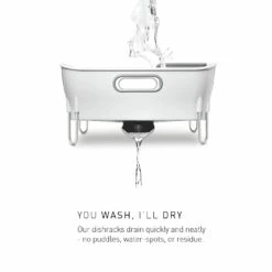 Simplehuman Compact Dish Rack - White -Chic Household Items 8428086 R Z005A