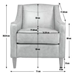 Habitat Dorian Faux Leather Armchair - Tan -Chic Household Items 8435866 R Z020A