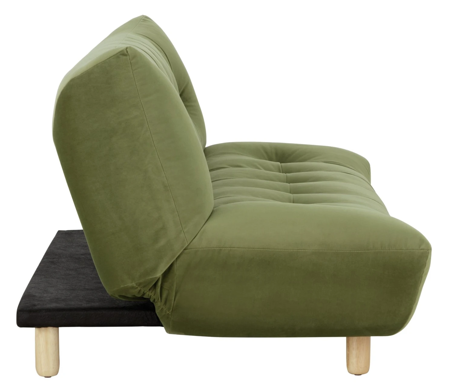 Habitat Kota 3 Seater Velvet Clic Clac Sofa Bed - Green 4 Habitat Kota 3 Seater Velvet Clic Clac Sofa Bed - Green - Image 4
