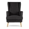 Habitat Callie Fabric Wingback Chair - Charcoal