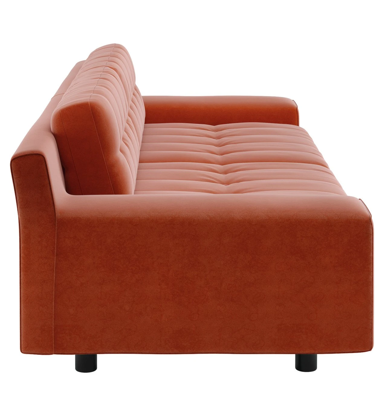 Habitat Hendricks Velvet 4 Seater Sofa - Orange 6 Habitat Hendricks Velvet 4 Seater Sofa - Orange - Image 6