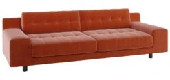 Habitat Hendricks Velvet 4 Seater Sofa - Orange 13 Habitat Hendricks Velvet 4 Seater Sofa - Orange -Chic Household Items 8749909 R Z008A
