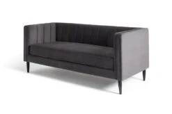 Habitat Vanessa Velvet 3 Seater Sofa - Grey -Chic Household Items 8771018 R Z002A