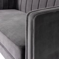 Habitat Vanessa Velvet 3 Seater Sofa - Grey -Chic Household Items 8771018 R Z006A