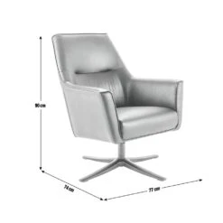 Habitat Rhett Faux Leather Swivel Chair - Black -Chic Household Items 8774651 R Z020A