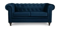 Habitat Chesterfield Velvet 2 Seater Sofa - Blue
