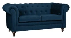 Habitat Chesterfield Velvet 2 Seater Sofa - Blue -Chic Household Items 8817109 R Z004A