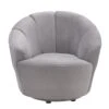 Habitat Ezra Velvet Swivel Chair - Light Grey