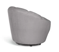 Habitat Ezra Velvet Swivel Chair - Light Grey -Chic Household Items 8819372 R Z004A