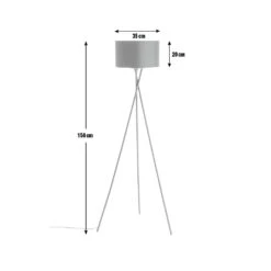 Habitat Matt Tripod Floor Lamp - Black -Chic Household Items 8838298 R Z001E