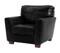 Habitat Milford Leather Chair - Black -Chic Household Items 8841773 R Z002A