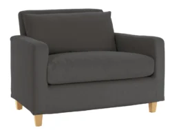 Habitat Chester Fabric Cuddle Chair - Light Feet - Charcoal -Chic Household Items 8847492 R Z002A