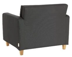 Habitat Chester Fabric Cuddle Chair - Light Feet - Charcoal -Chic Household Items 8847492 R Z003A