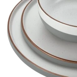 Habitat Loft Living Speckle 12 Piece Dinner Set - Grey -Chic Household Items 8864846 R Z005A