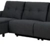 Habitat Ghost Left Hand Power Recliner Corner Sofa -Charcoal