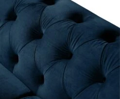 Habitat Chesterfield Velvet 3 Seater Sofa - Blue -Chic Household Items 8869298 R Z005A
