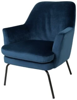 Habitat Celine Velvet Accent Chair - Blue -Chic Household Items 8874702 R Z004A