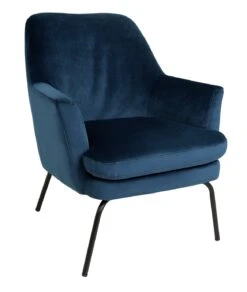 Habitat Celine Velvet Accent Chair - Blue -Chic Household Items 8874702 R Z008A