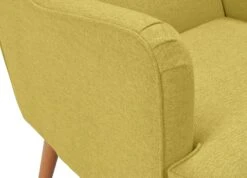 Habitat Callie Fabric Wingback Chair - Mustard -Chic Household Items 8887562 R Z006A