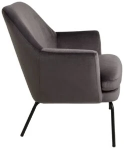 Habitat Celine Velvet Accent Chair - Grey -Chic Household Items 8887713 R Z002A