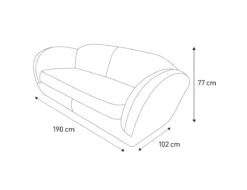 Habitat Layla Velvet 3 Seater Sofa - Yellow -Chic Household Items 8889797 R E001