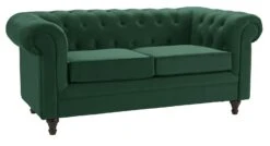 Habitat Chesterfield Velvet 2 Seater Sofa - Green -Chic Household Items 8889924 R Z004A