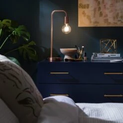 Habitat Rayner Steel LED Desk Lamp - Rose Gold -Chic Household Items 8899031 R Z003C