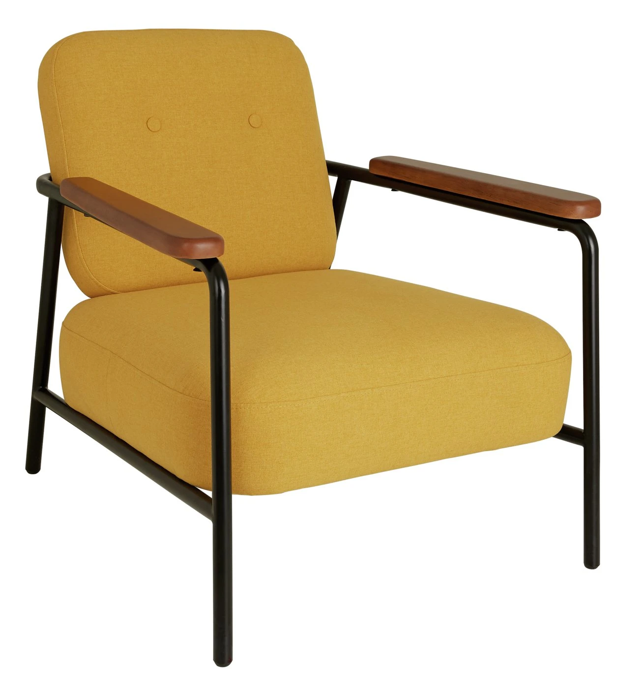 Habitat Cooper Fabric Armchair - Yellow 6 Habitat Cooper Fabric Armchair - Yellow - Image 6