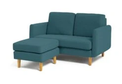 Habitat Remi Fabric 2 Seater Chaise Sofa In A Box - Teal -Chic Household Items 8904665 R Z002A