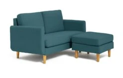Habitat Remi Fabric 2 Seater Chaise Sofa In A Box - Teal -Chic Household Items 8904665 R Z004A