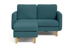 Habitat Remi Fabric 2 Seater Chaise Sofa In A Box - Teal -Chic Household Items 8904665 R Z005A
