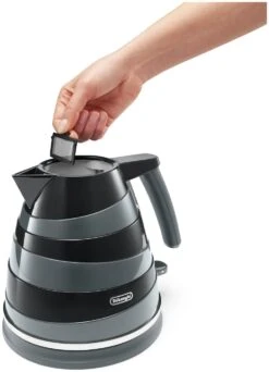 De'Longhi KBAC3001.BK Avvolta Kettle - Black & Grey -Chic Household Items 8907631 R Z003A