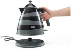 De'Longhi KBAC3001.BK Avvolta Kettle - Black & Grey -Chic Household Items 8907631 R Z004A