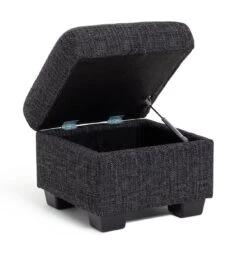 Habitat Lisbon Fabric Storage Footstool - Charcoal 11 Habitat Lisbon Fabric Storage Footstool - Charcoal -Chic Household Items 8909086 R Z003A