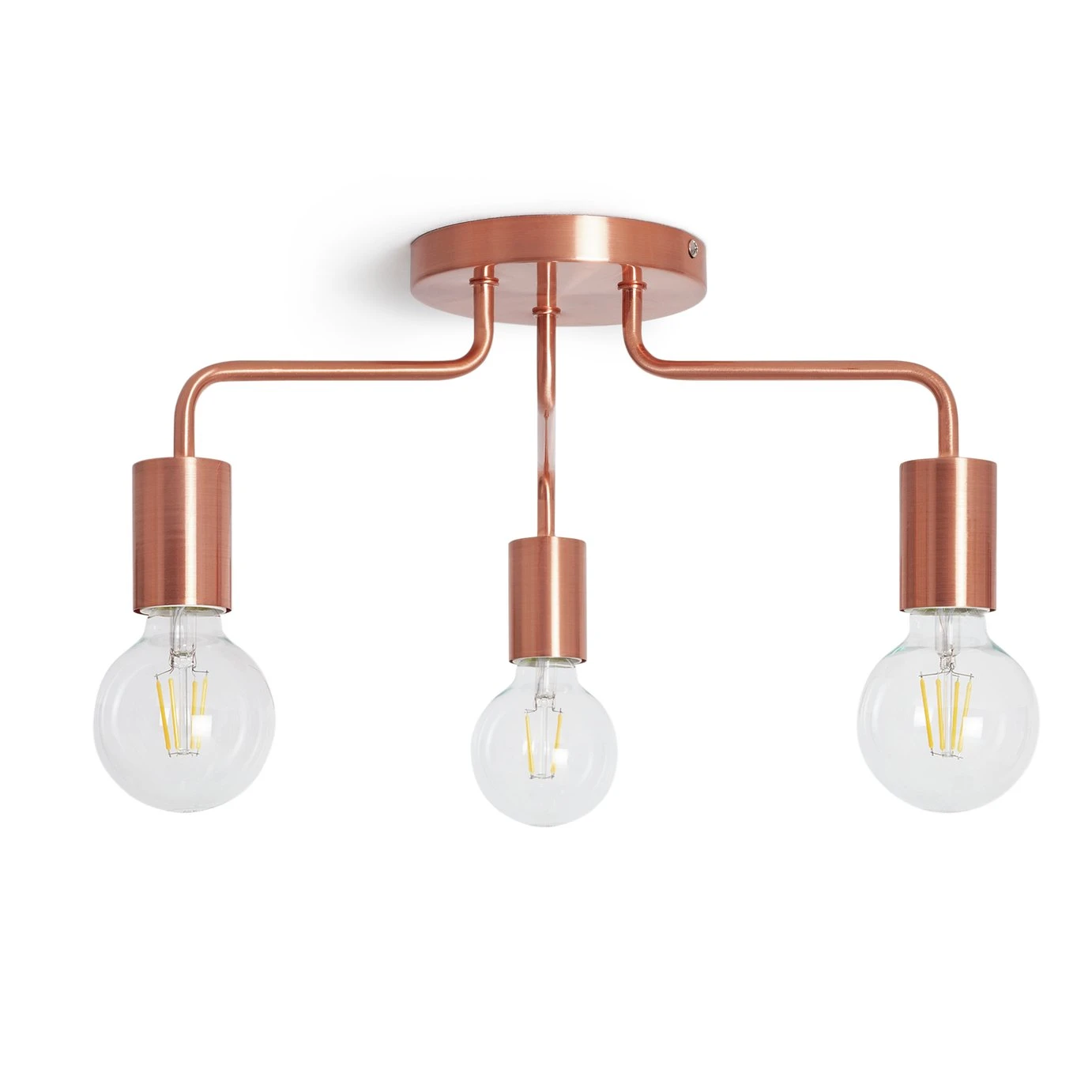Habitat Rayner Steel LED Flush Ceiling Light - Rosegold 2 Habitat Rayner Steel LED Flush Ceiling Light - Rosegold - Image 2