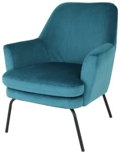 Habitat Celine Velvet Accent Chair - Teal -Chic Household Items 8954732 R Z004A