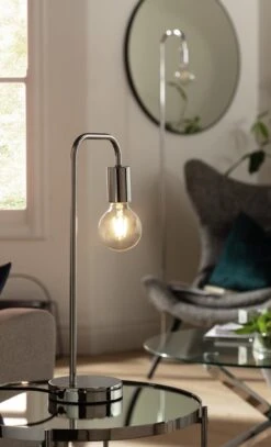 Habitat Rayner Steel LED Table Lamp - Chrome -Chic Household Items 8959328 R Z002C