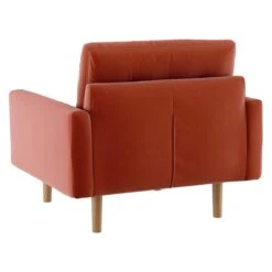 Habitat Fenner Velvet Fabric Armchair - Orange 15 Habitat Fenner Velvet Fabric Armchair - Orange -Chic Household Items 8962982 R Z003A