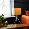 Habitat Tripod Table Lamp - Mustard And Chrome