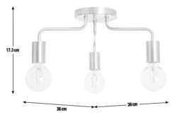 Habitat Rayner Steel 3 Light LED Flush Ceiling Light - Brass -Chic Household Items 9048946 R E001