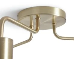 Habitat Rayner Steel 3 Light LED Flush Ceiling Light - Brass -Chic Household Items 9048946 R Z003A