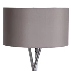 Habitat Tripod Floor Lamp - Grey And Chrome -Chic Household Items 9132742 R Z005A