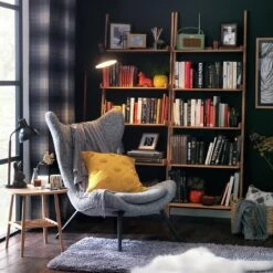 Habitat Robbie Fabric Accent Chair - Grey -Chic Household Items 9134362 R Z002C