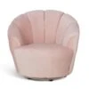 Habitat Ezra Velvet Swivel Chair - Blush Pink